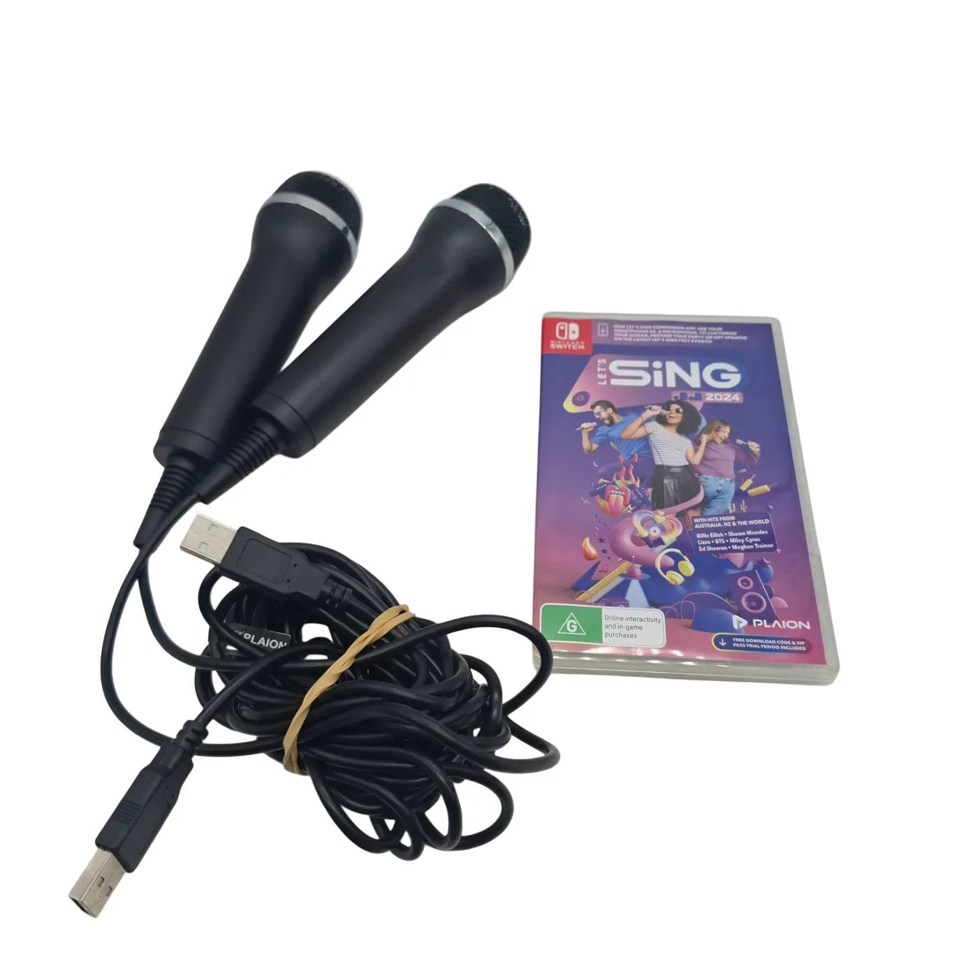 Nintendo Switch Game Lets Sing 2024 + 2 Mics (WR 1419901)