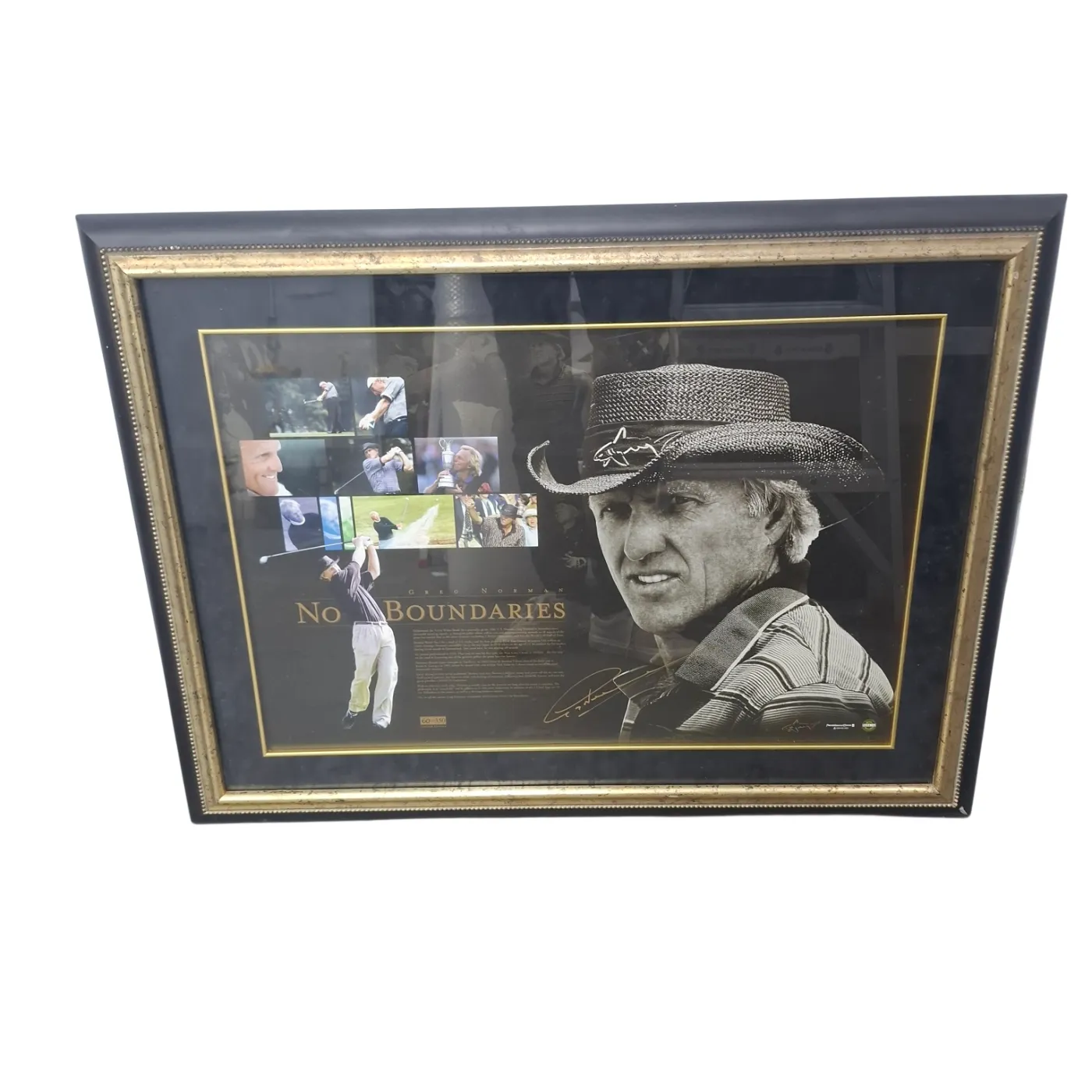 Greg Norman No Boundaries Framed Print Limited Edition 60/350 Back of Frame Damaged (WR 1402759) **Pick Up Only**