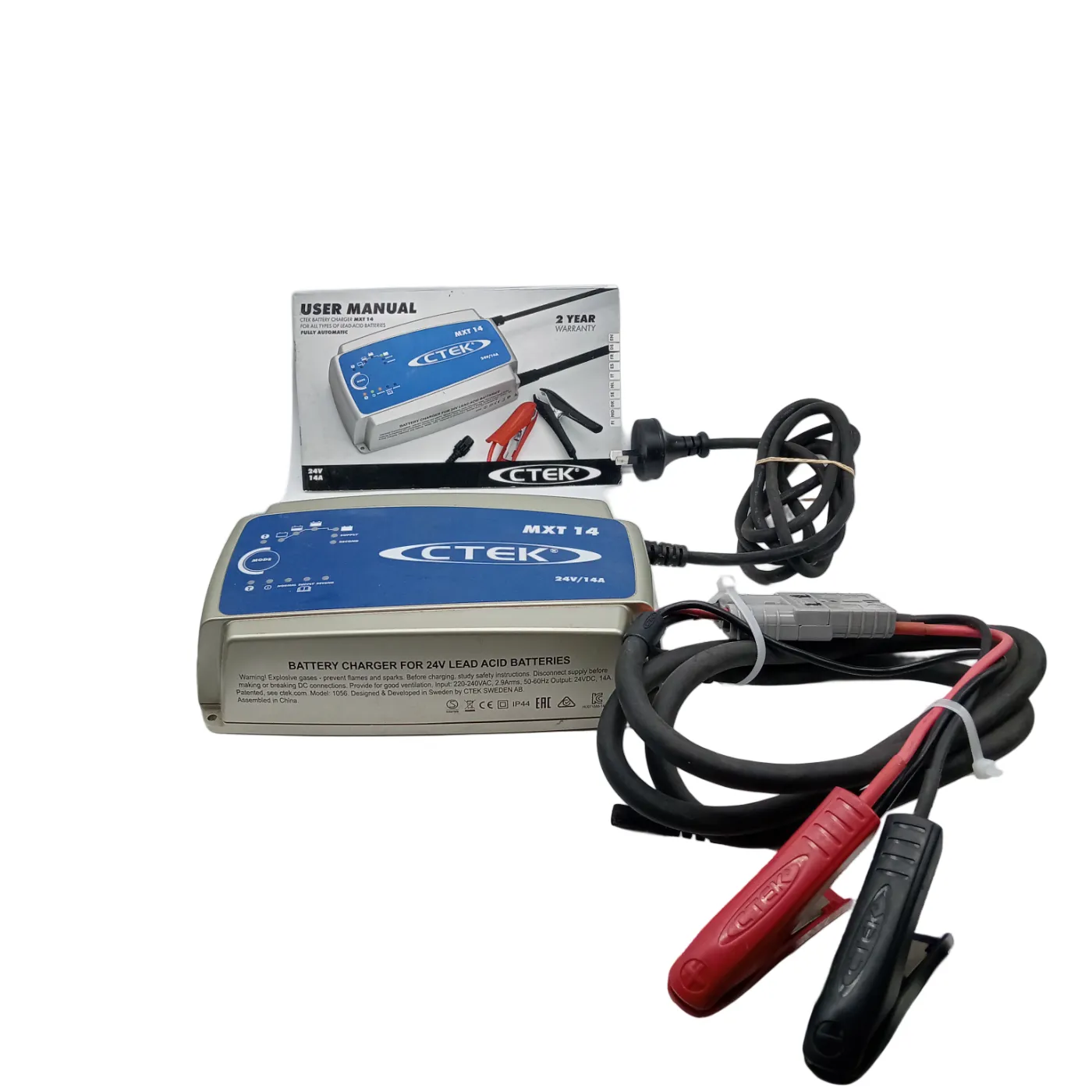 CTEK MXT 14 Battery Charger – Grey + Leads + Power + Manual (WR 1358881)