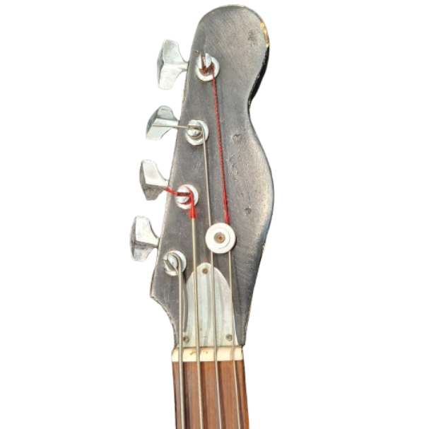 Used 4-String Black Bass Guitar with Strap and Soft Case (JN) Pickup