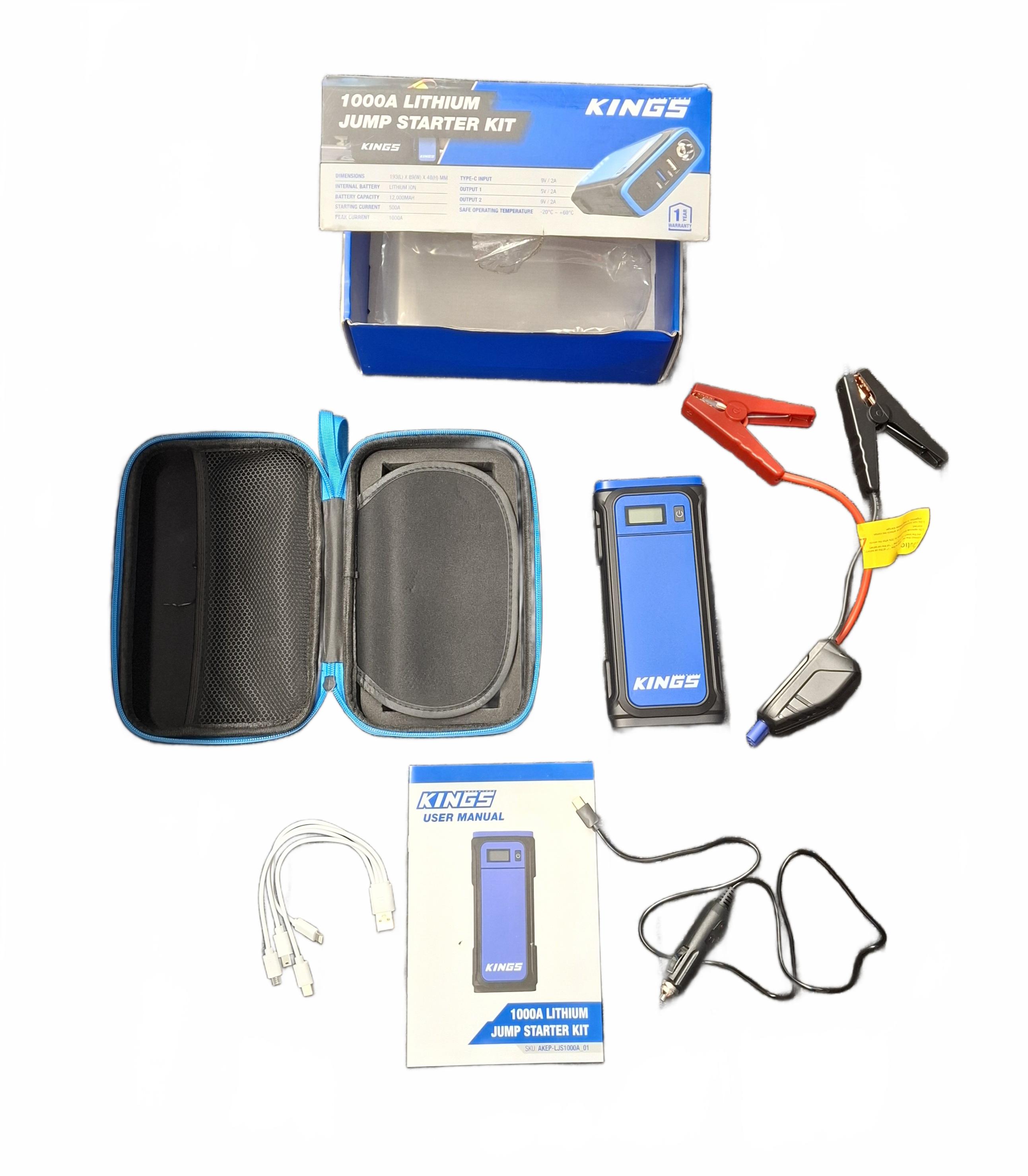 Kings 1000A Jump Starter Kit A38 (JN)