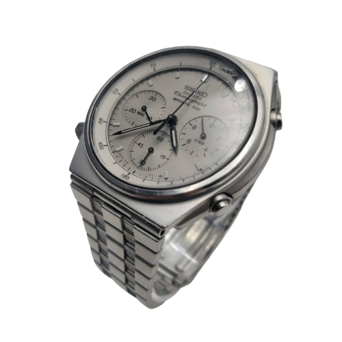 Men’s Seiko Ghost Gray Watch – Sports 100 Quartz Chronograph