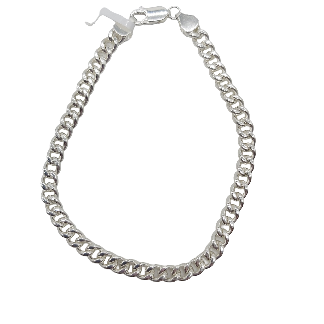 Unisex Silver Curb Bracelet 19CM 0.5MM 925 Italy (CP-1337051)