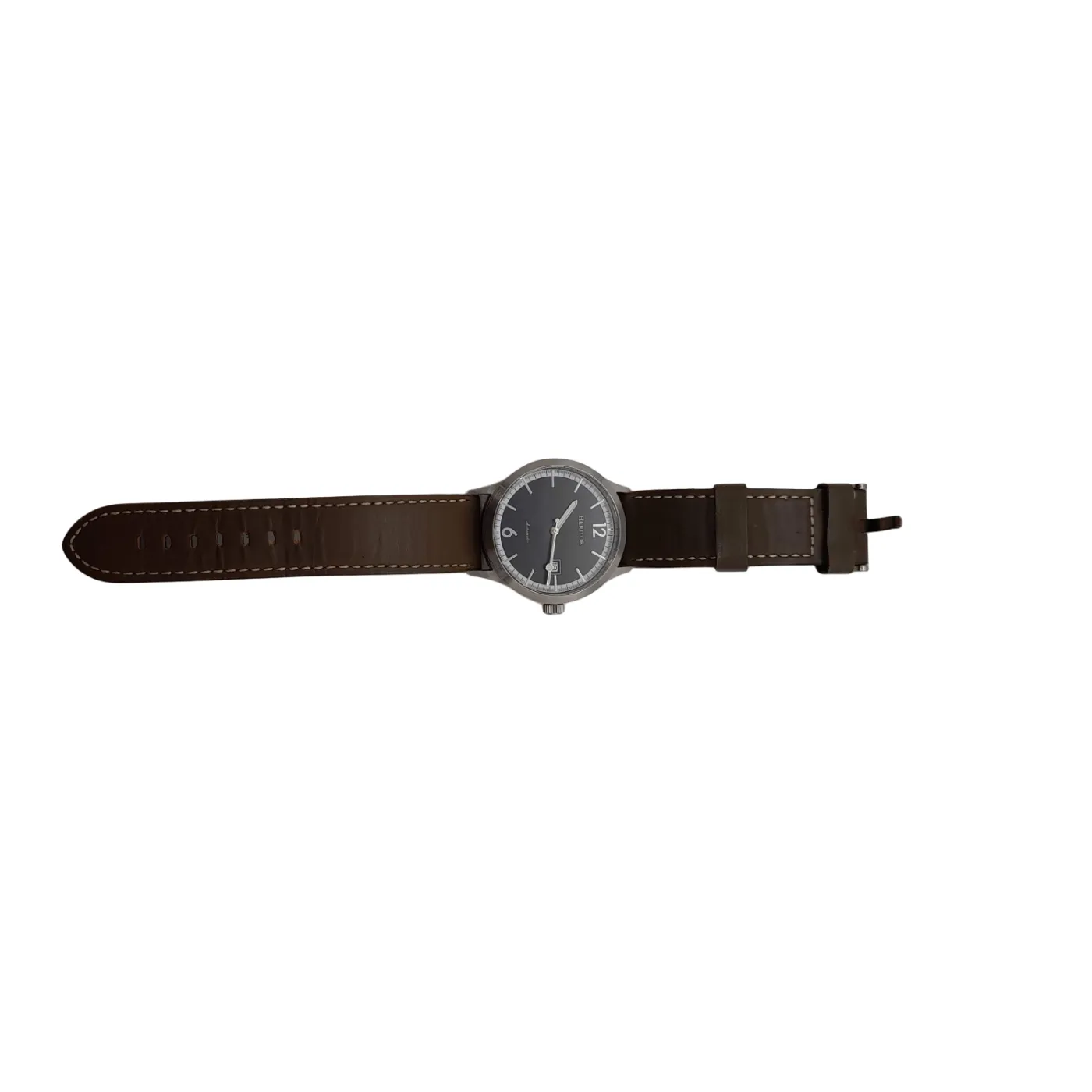 Heritor NH35A Men’s Watch with Brown Leather Band and Black Dial (WL 1400862)