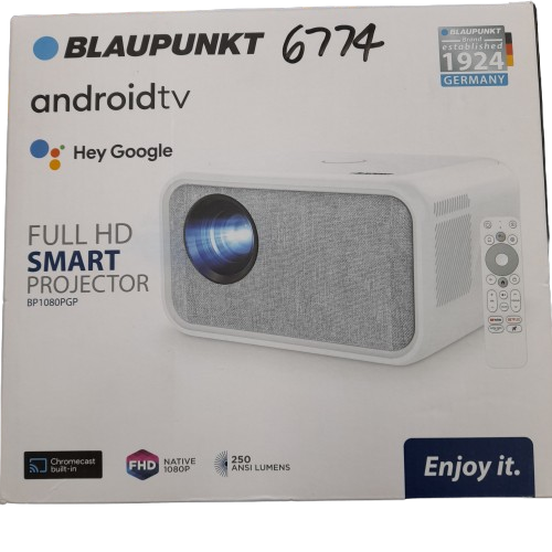 Blaupunkt 1080p FHD Android TV Projector BP1080PGP White (LN)