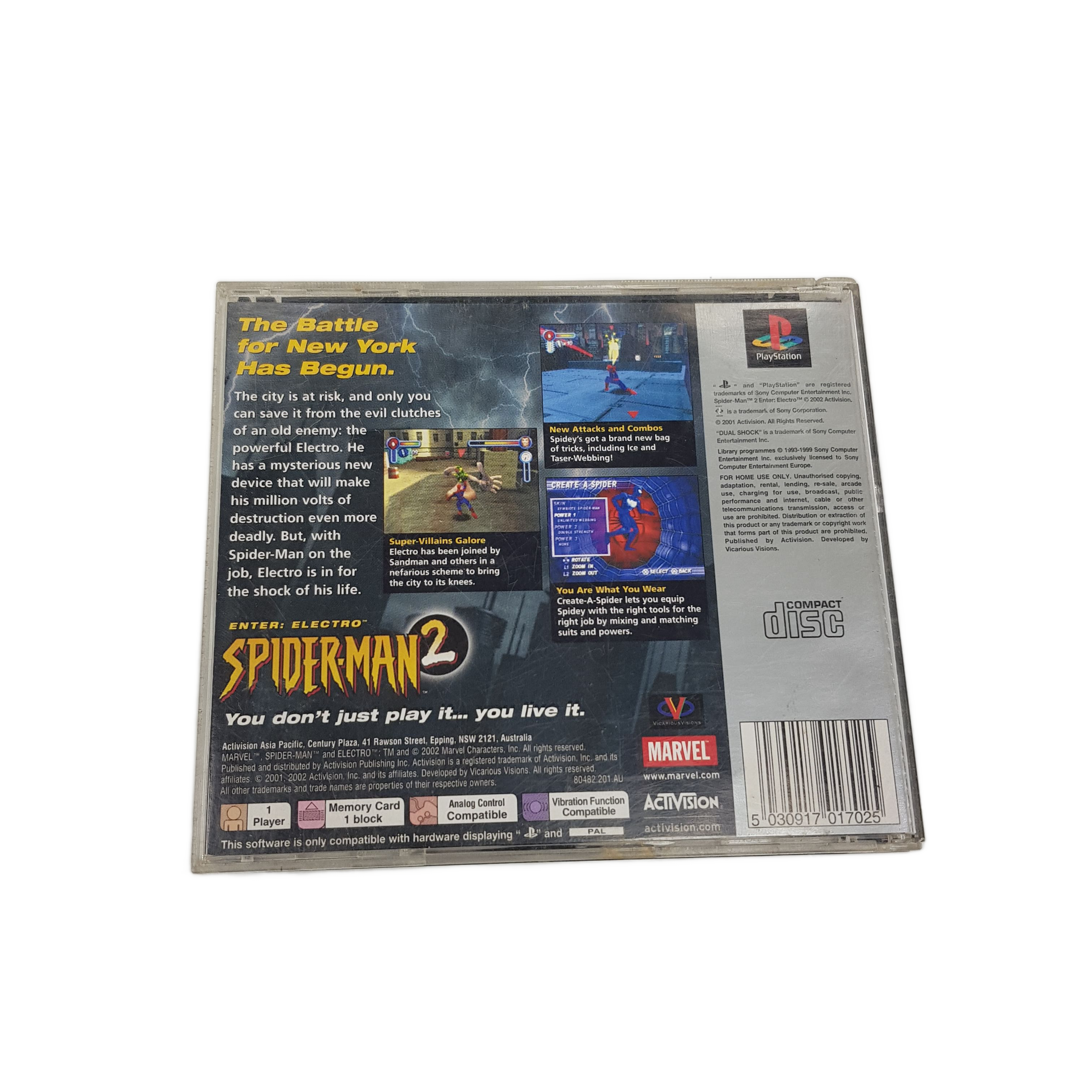 Spider-Man 2: Enter Electro PS1 (MR)