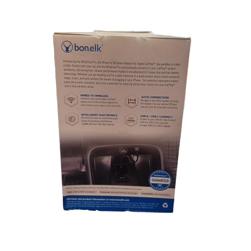 Bon.elk Wirefree Pro, For Apple Car Play Wired To Wireless Adapter ( LE )