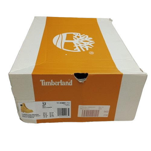 Men’s Timberland Premium 6in Waterproof Boots, US Size 12/UK Size 11.5, Wheat Nubuck Colour, Like New With Box (NA 1361252)