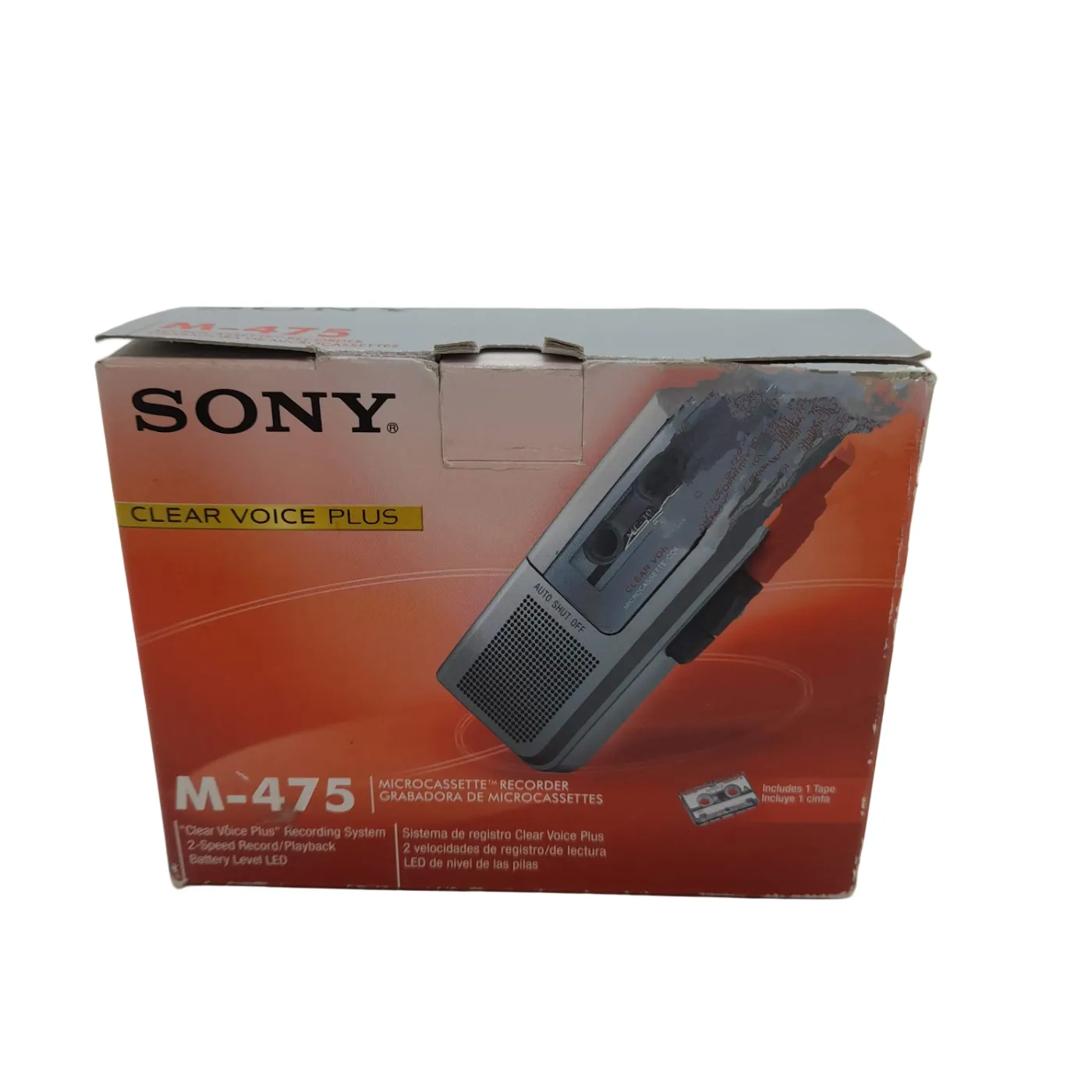 Sony M-475 Micro Cassette Recorder In Box + Manual (WR 1341985)