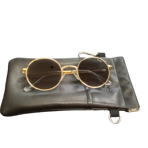 NUQE L7011 Gold Round Sunglasses (LE)
