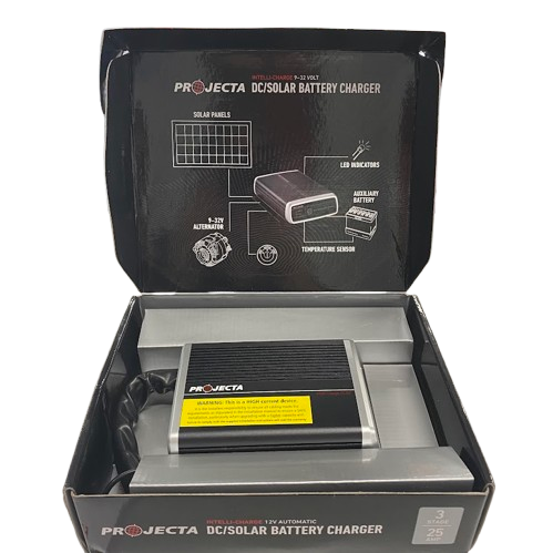 Projecta DC/Solar 3 Stage Battery Charger 9-32V – 25A – As New In Box.
