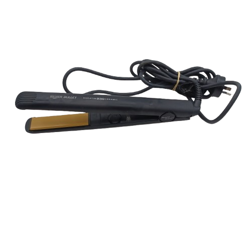 Silver Bullet Keratin 230 Ceramic Hair Straightener, Black, With 25mm Gold Plates, Good USED Condition (LE 1392186)