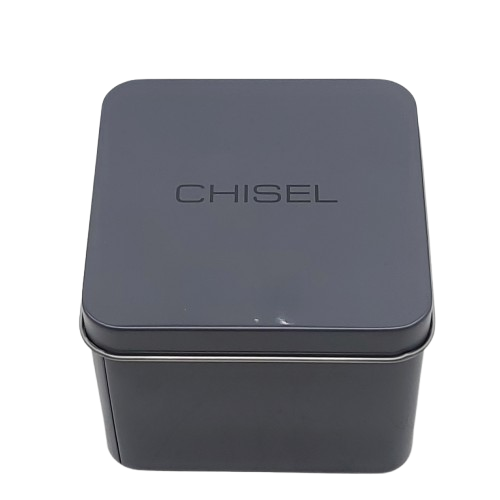 Mens Black Leather Chisel Watch With Box (WR-1347360)