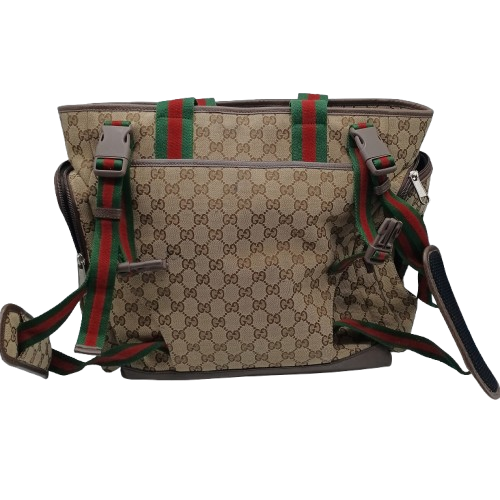 Gucci Changing Bag in GG Canvas + Dust Bag + Card + Entrupy – Second Hand Item Signs of Wear (WR 1390501)