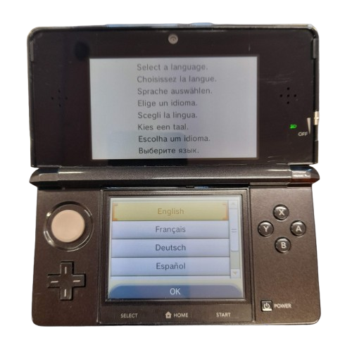 Nintendo 3DS Black Console (CTR-001 EUR) – Includes Charger, Adapter & Pokémon Y Game (MR 1343261)