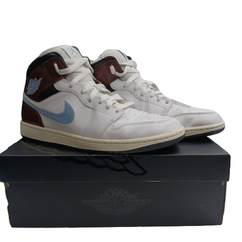 Nike Air Jordan 1 Mid SE White Blue Grey FQ7831-142 (NA)