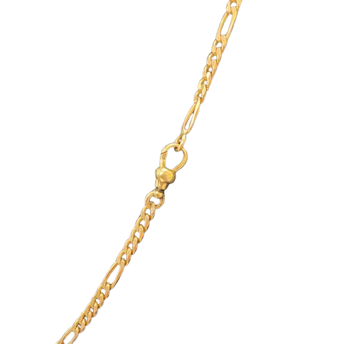 Ladies 9ct Yellow Gold Figaro T-Bar, Albert Clip Chain (NG 1337253)