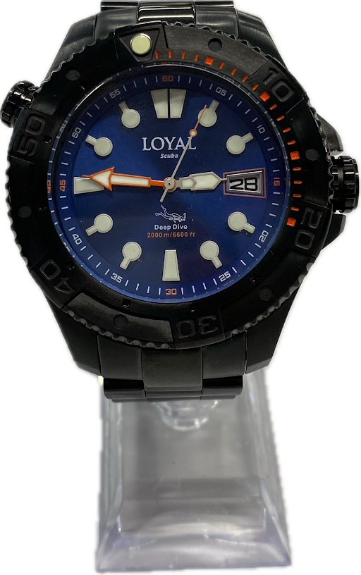 Loyal Mens Black Steel Watch (NG)