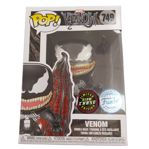 Funko POP! Vinyl Marvel Venom Series #749 Venom Ltd Ed. Glow Chase, Excellent Condition With Box
