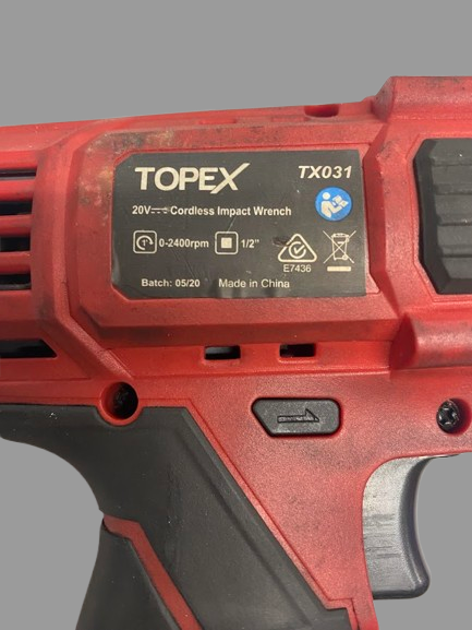 Topex Rattle Gun TXO31 With 2 Batteries And Charger (NG)