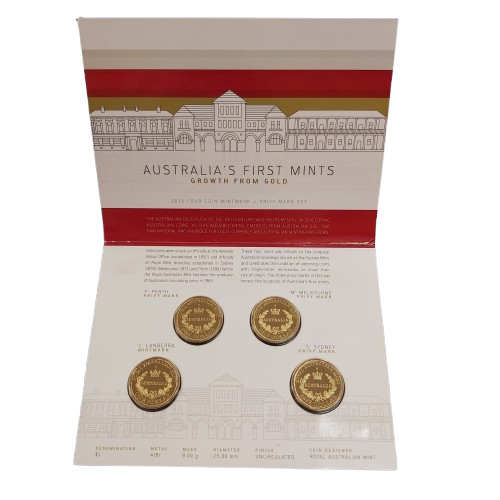 Australia’s First Mints Growth From Gold 2016 Four Coin Mintmark + Privy Mark Set