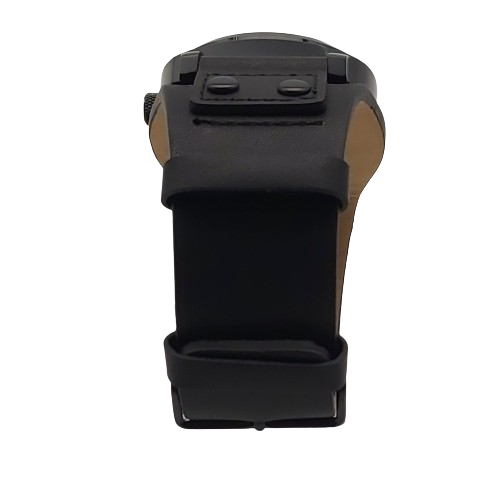 Mens Black Leather Chisel Watch With Box (WR-1347360)