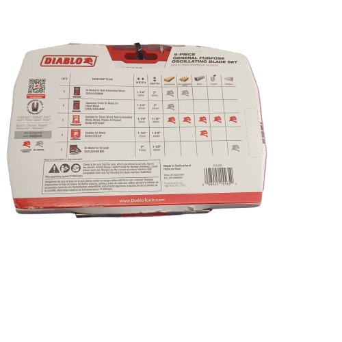 Diablo 5-Piece General Purpose Universal Fit Oscillating Blade Set