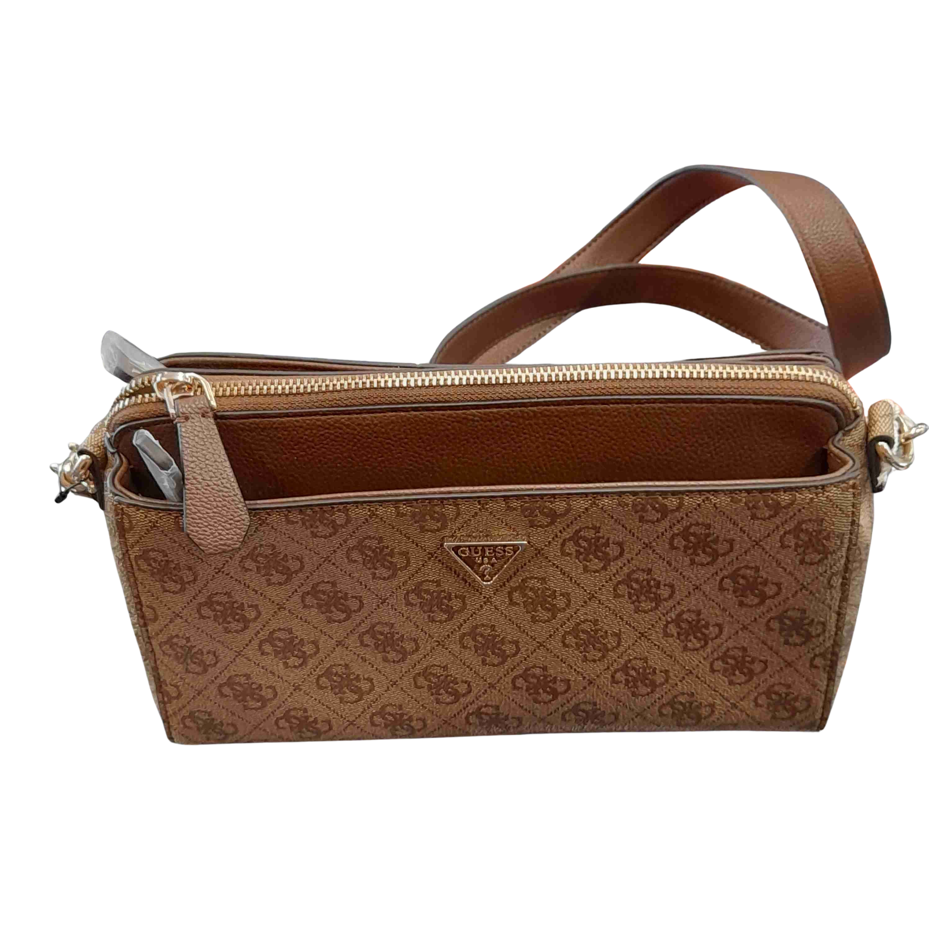 Guess Noelle II Mini Handbag Latte Logo Brown (GE)