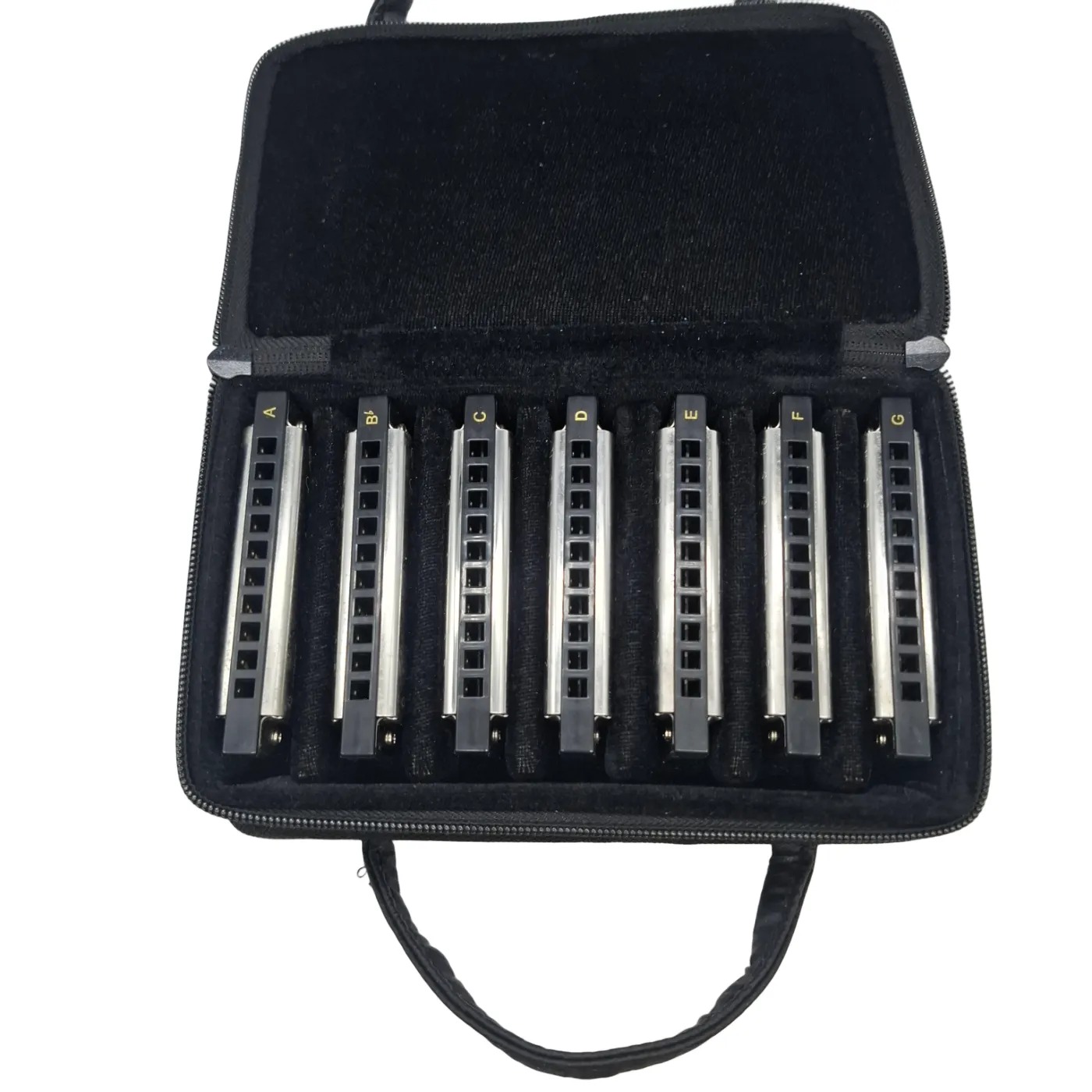 Fender Blues Deluxe Harmonica Set Blues Deluxe Silver Set Of 7 (WR 1420600)