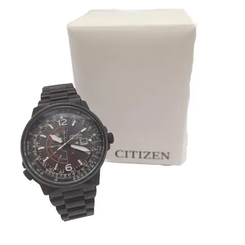 Citizen Nighthawk Eco-Drive Watch With Box, Manual & Tag – Ref: BJ7019-62E