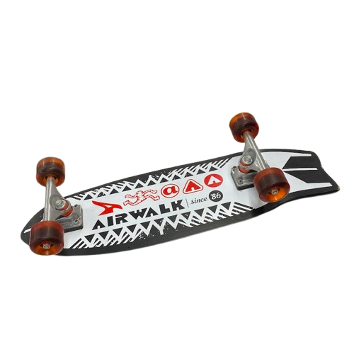 Airwalk Vintage 27-Inch Skateboard Black White Red Since 1986 (NG)