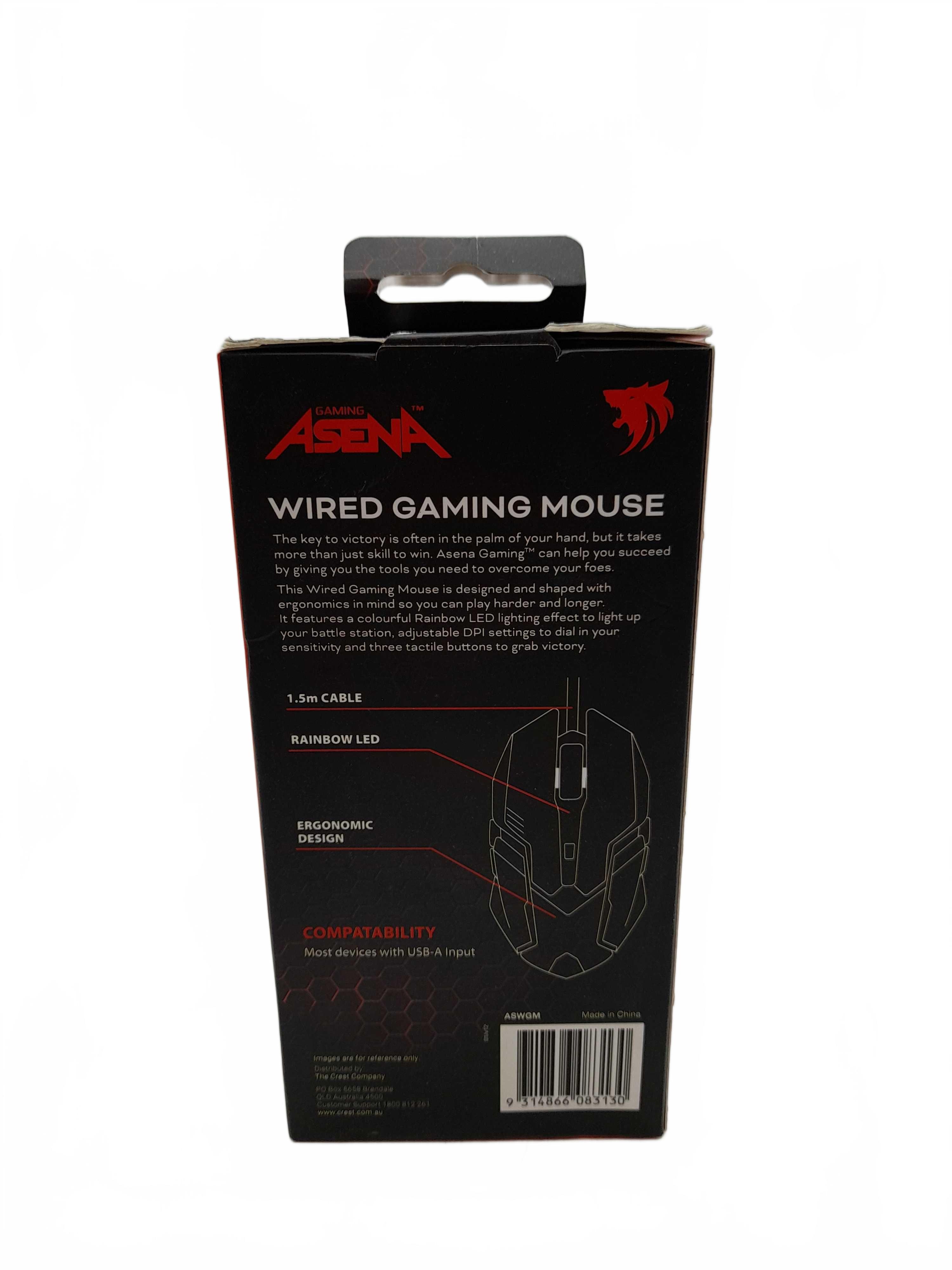 Asena Gaming Mouse Red Black (WL 1433302)