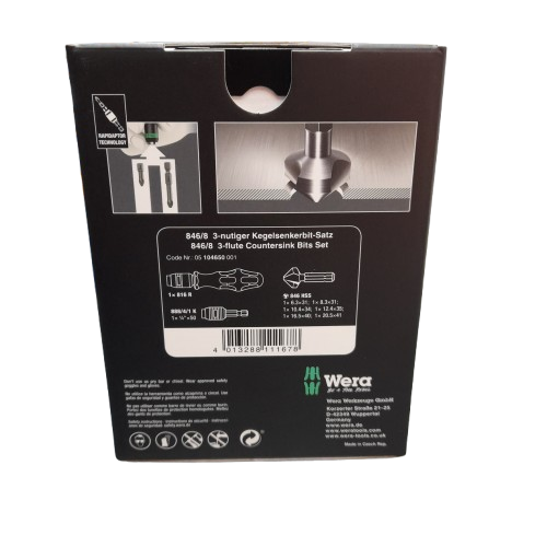 Wera 846/8 8Pce Countersink Drill Bit Set Like New
