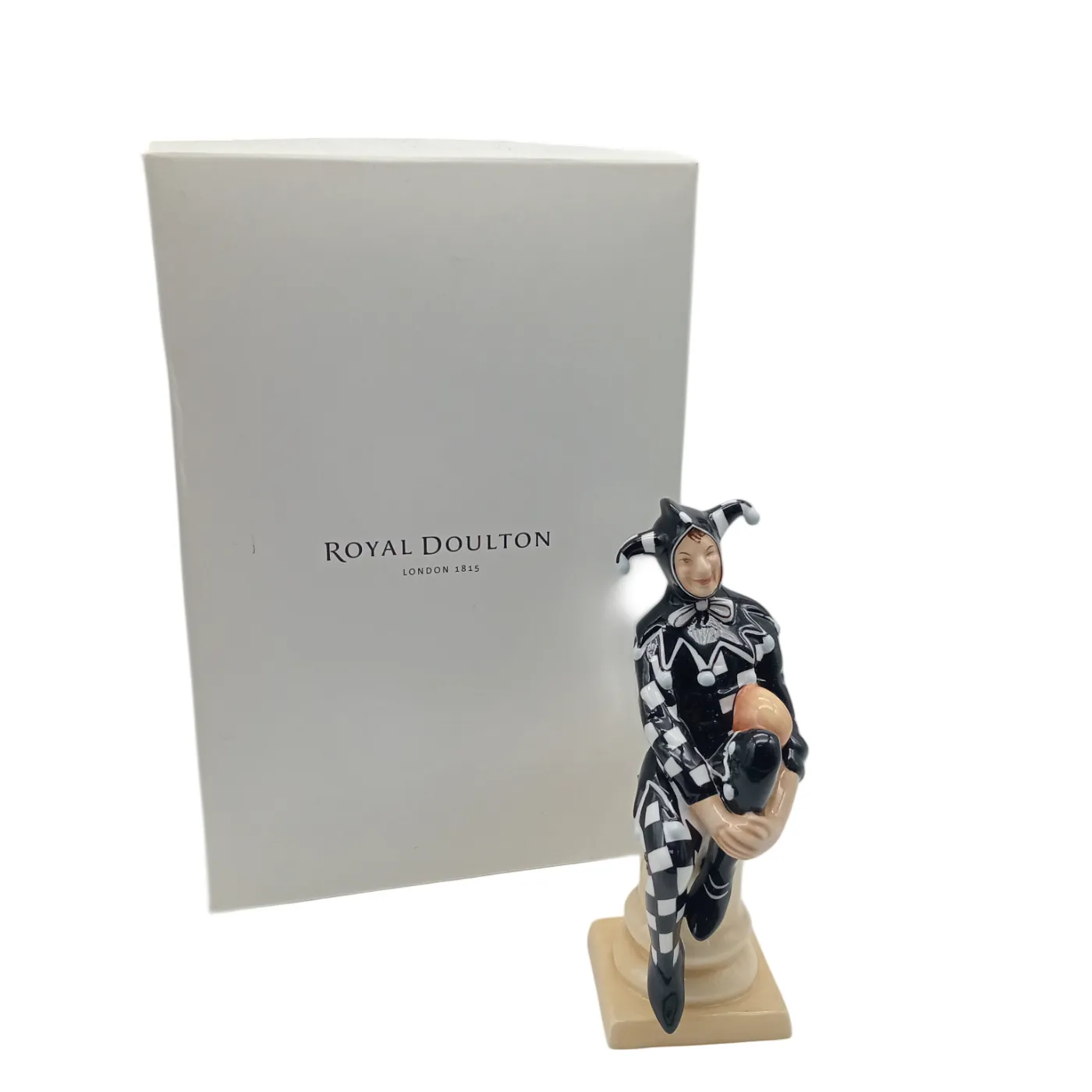 Royal Doulton Figurine HN5649 White Jester 0126/2500 With Certificate and Box