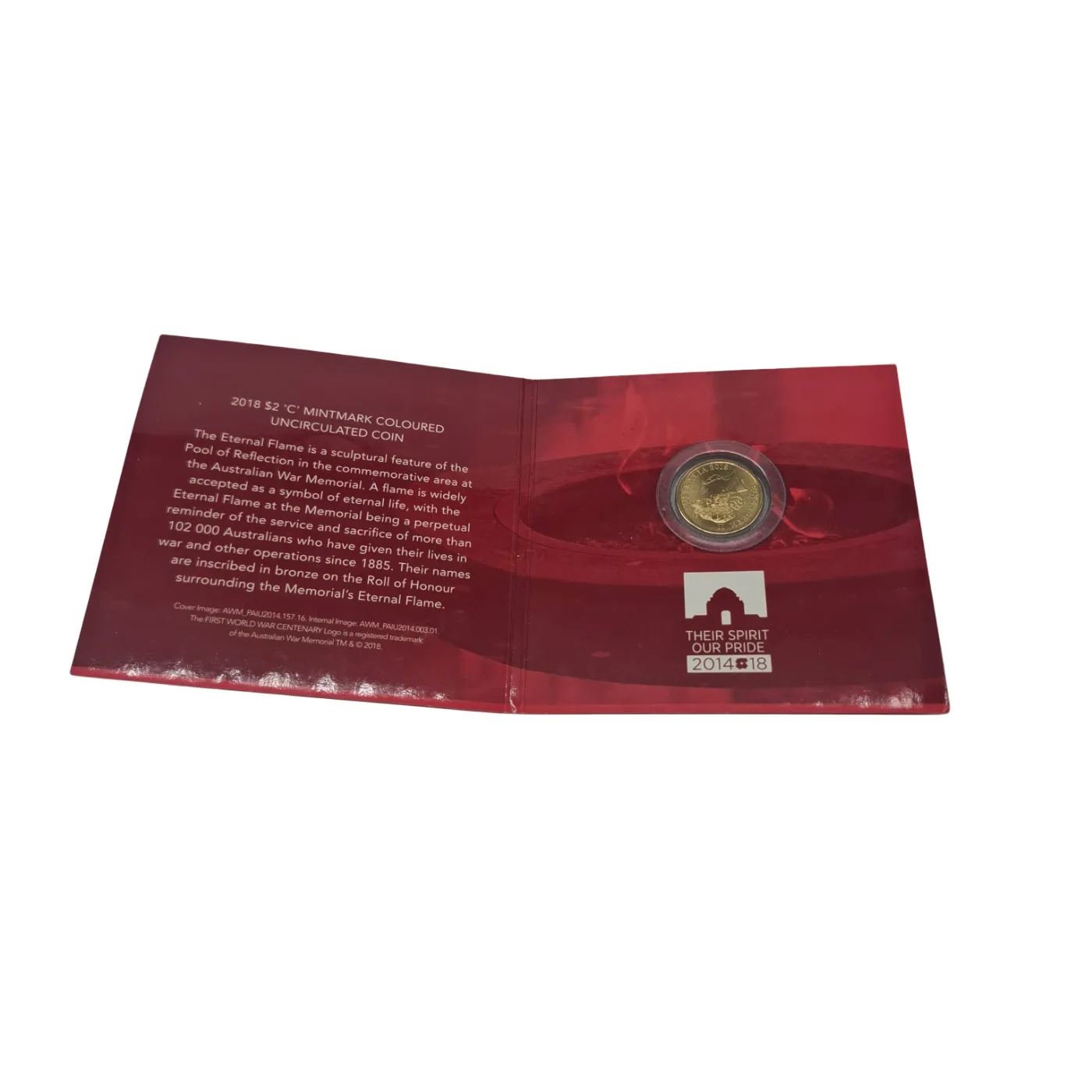 Lest We Forget Eternal Flame $2 Coin (WR 1376974)