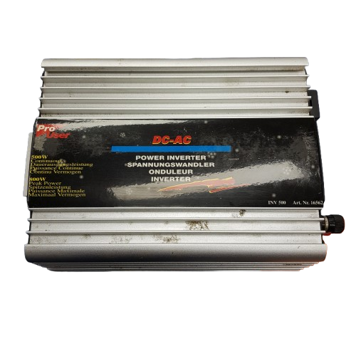 **SOLD AS-IS** Pro User INV500 16562 DC-AC Inverter, 500W Continuous 800W Surge, No Accessories, UNTESTED **SOLD AS IS**(MR)