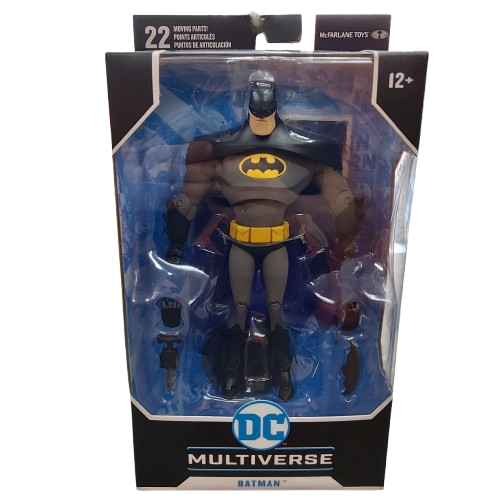McFarlane Toys DC Multiverse, Batman The Animated Series 7in Figurine, Batman, Black/Gray Variant, Like New In Box (CP 1344793)