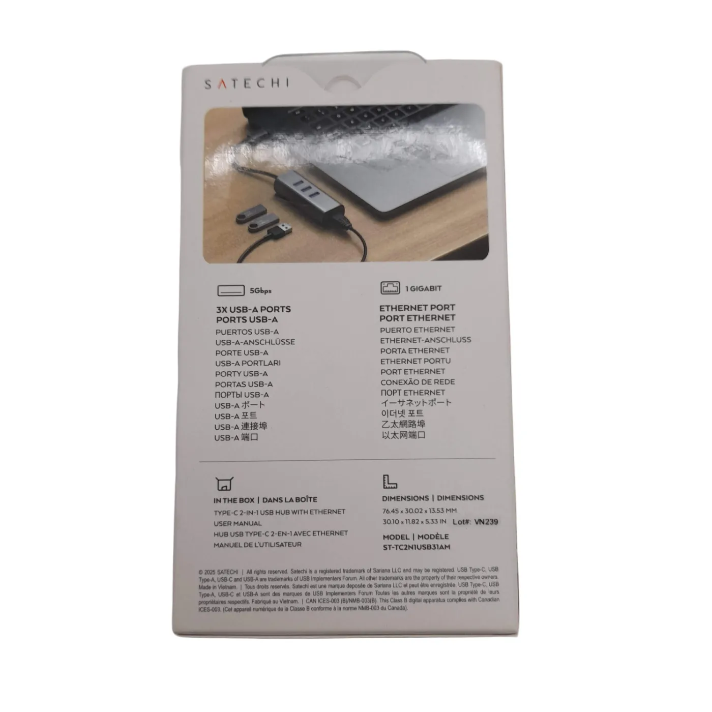 Satechi Type-C 2-in-1 USB Hub with Ethernet (WL 1397704)
