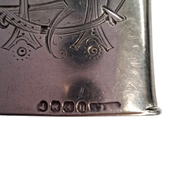 Vesta Case Silver Circa 1880-1890 Boat Picture (JN)