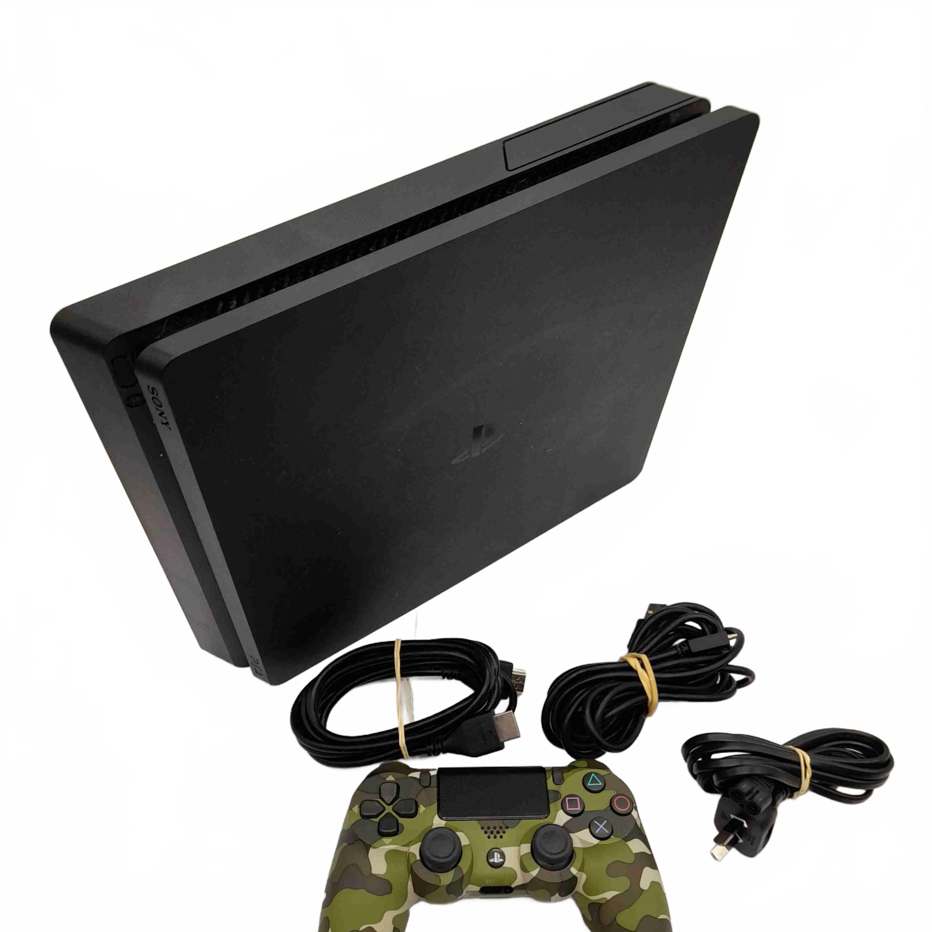 Sony PlayStation 4 PS4 Slim 500GB Console Black CUH-2202B +Controller +Leads Great Working Condition (WL1428924)