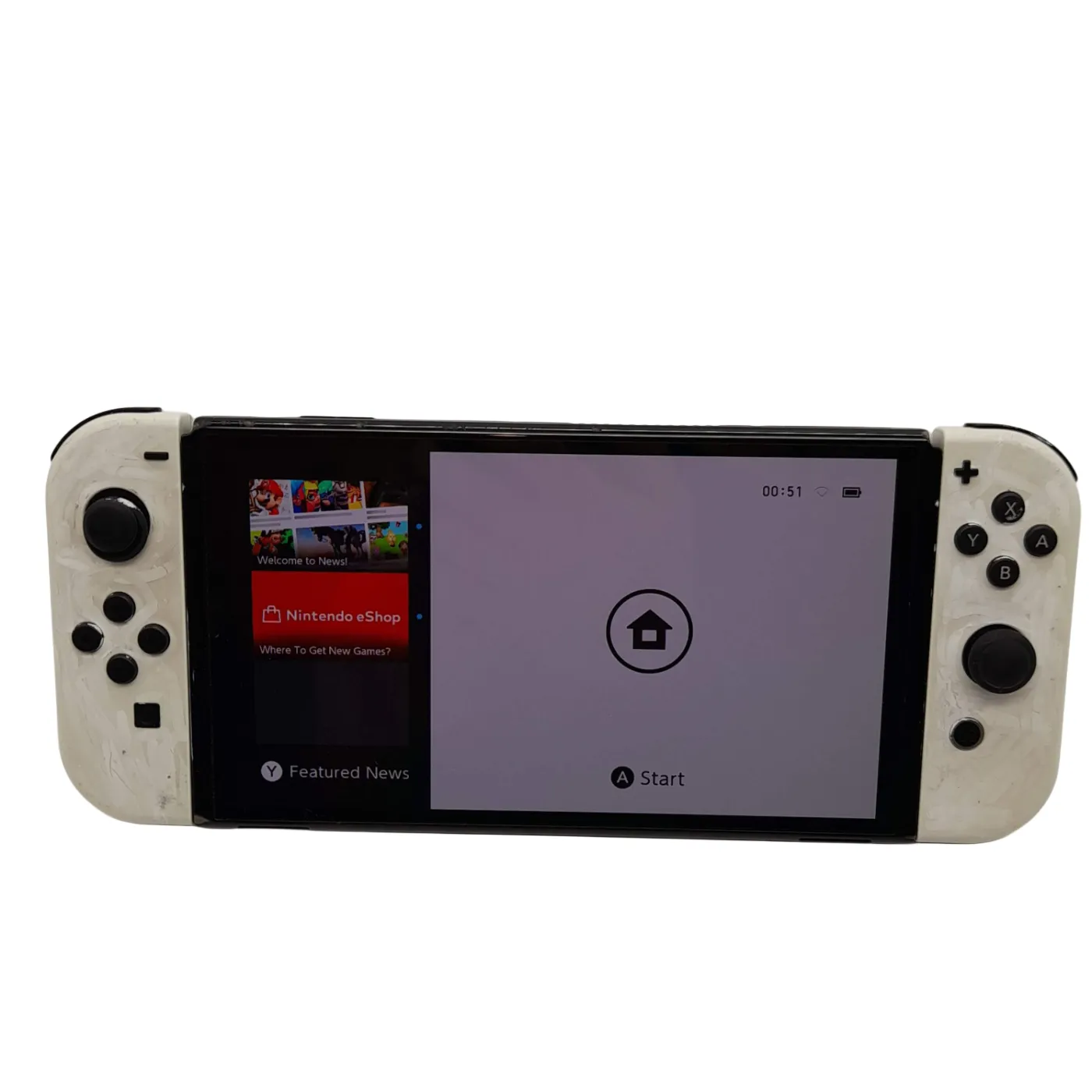 Nintendo Switch OLED Console HEG-001 White/Black No Charger See Pics For Condition (WL1423415)