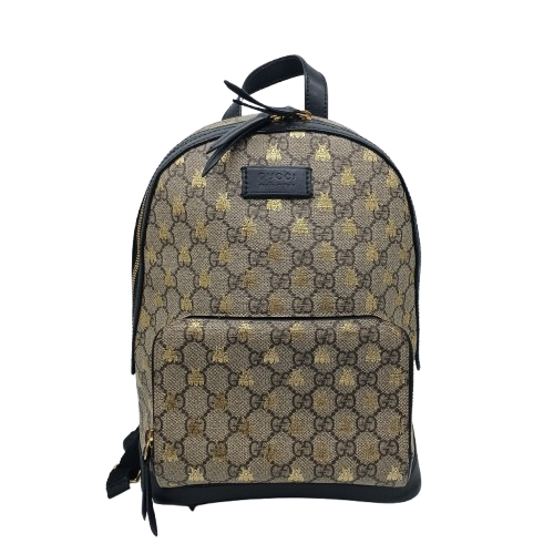 Authenticated Gucci Original Canvas Golden Bee Backpack, Includes: Dust Bag and Receipt, Very Good Used Condition (CP)