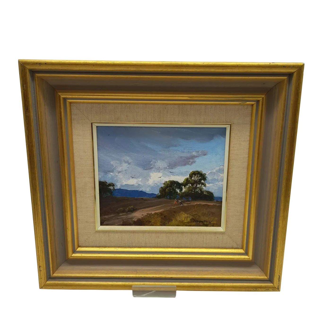 John C Downtown 9×5 Painting In Frame: Potato Fields – Robertson Area NSW (WL)