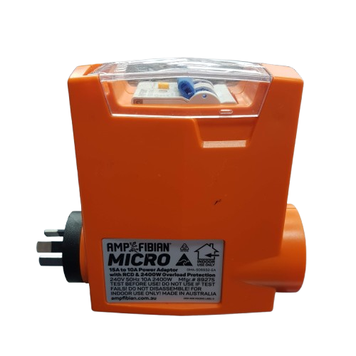 Amp Fibian 15A To 10A Micro Compact Power Adaptor, Orange, Good Condition (MR)