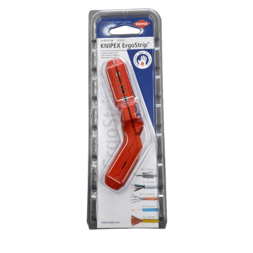 Knipex ErgoStrip Universal Wire Stripper 16 95 01 SB Red (LN)