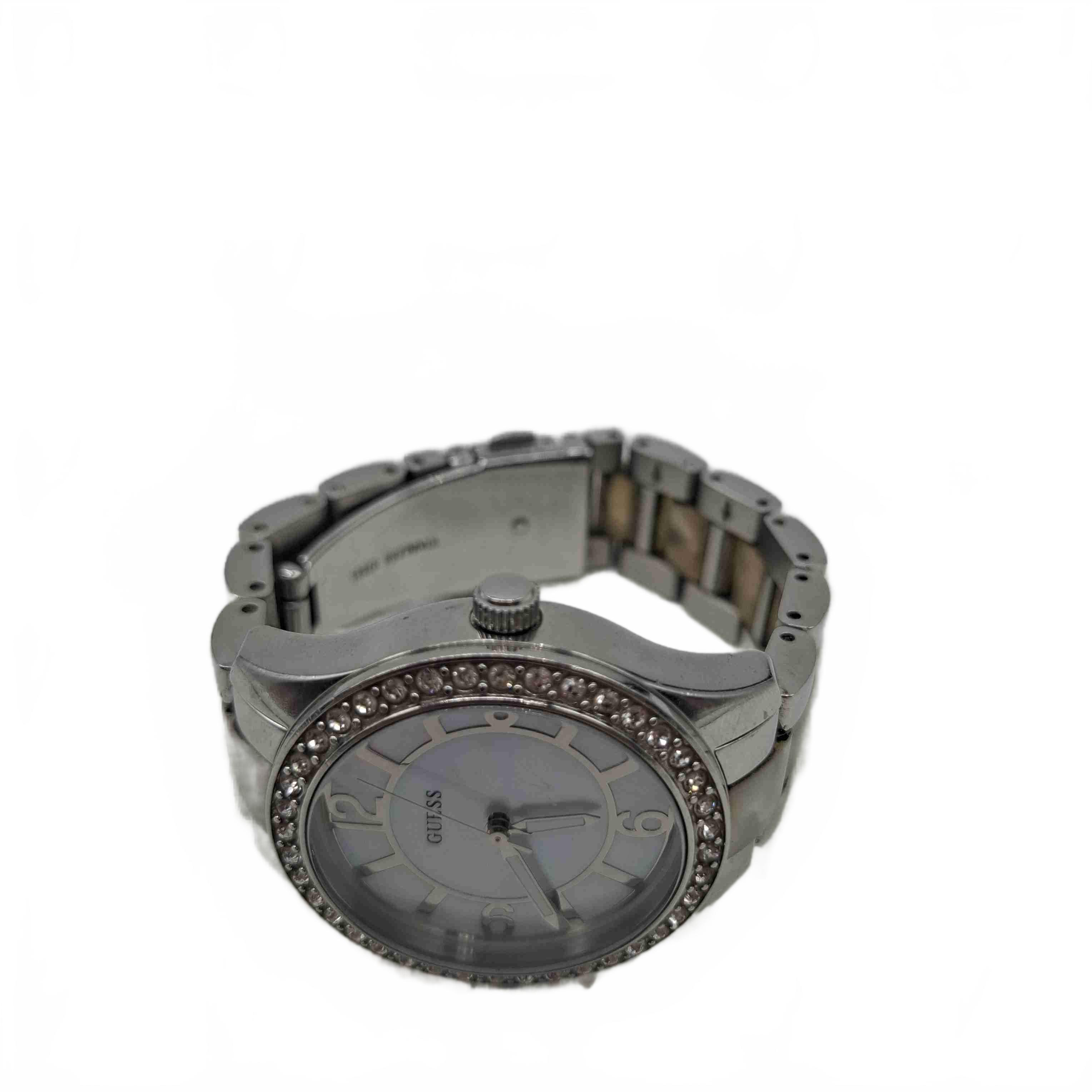 Guess Watch W0074L1 Ladies Silver White Stainless Steel Analog (WR 1407637)