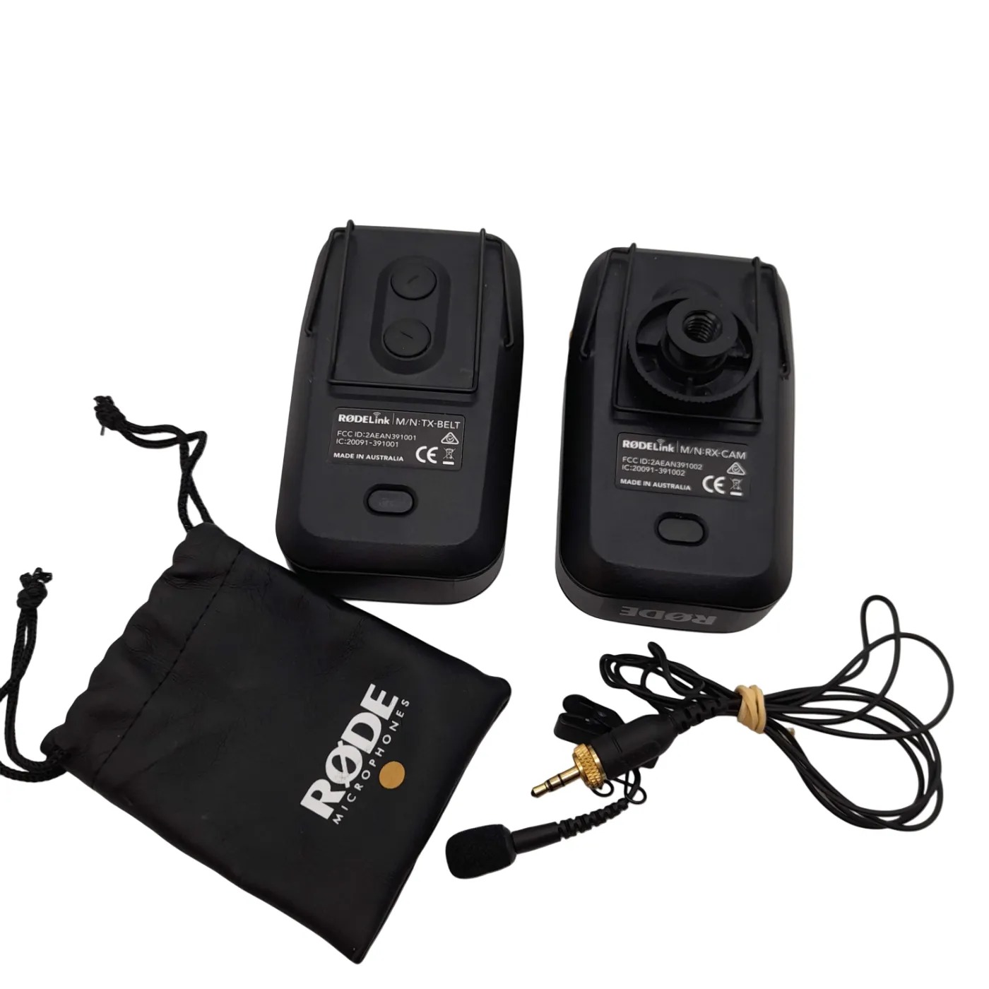 RodeLink Wireless Kit TX-BELT Black with Receiver, Bag, and Lead (WL)