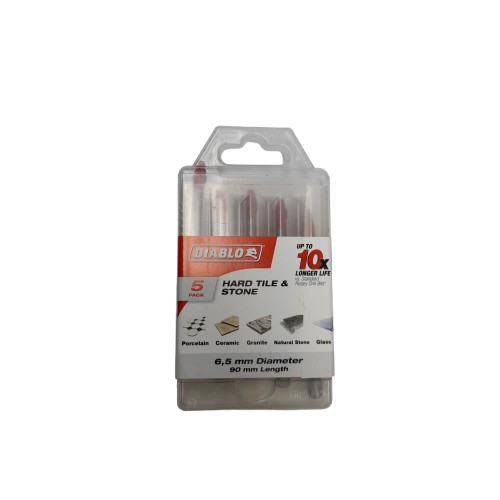 Diablo Hard Tile And Stone 6.5mm Drill Bit 5 Pack (LN)