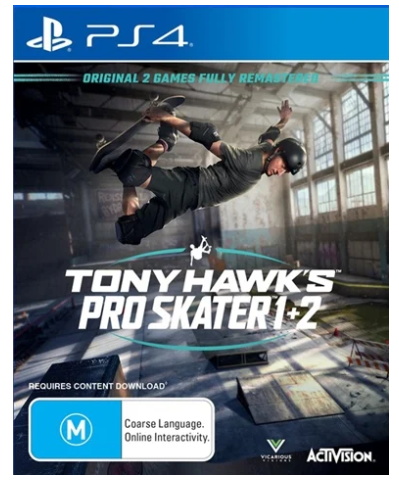 Tony Hawk’s Pro Skater 1+2 Playstation 4 Game – Good No Manual