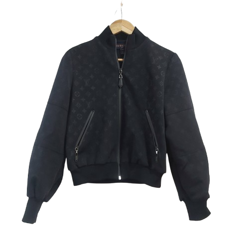 LOUIS VUITTON Monogram Men's Jacket Black 1A8ED2